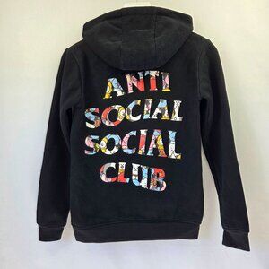 Anti Social Social Club BT21 Black Hoodie With Colorful Graphic Size XXS